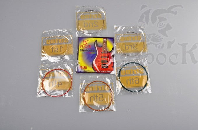 Steel Colourful Electric Guitar Strings 6String Anti-Rust Coating Guitar accessories