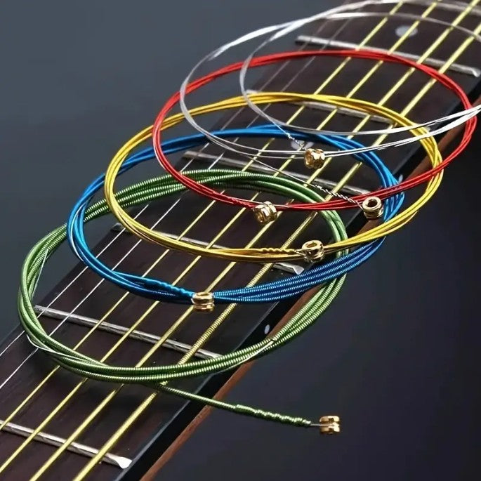 Steel Colourful Acoustic Guitar Strings 6String Anti-Rust Coating Guitar accessories