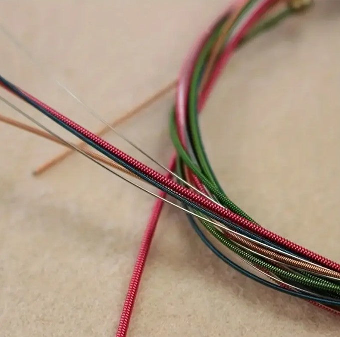 Steel Colourful Acoustic Guitar Strings 6String Anti-Rust Coating Guitar accessories