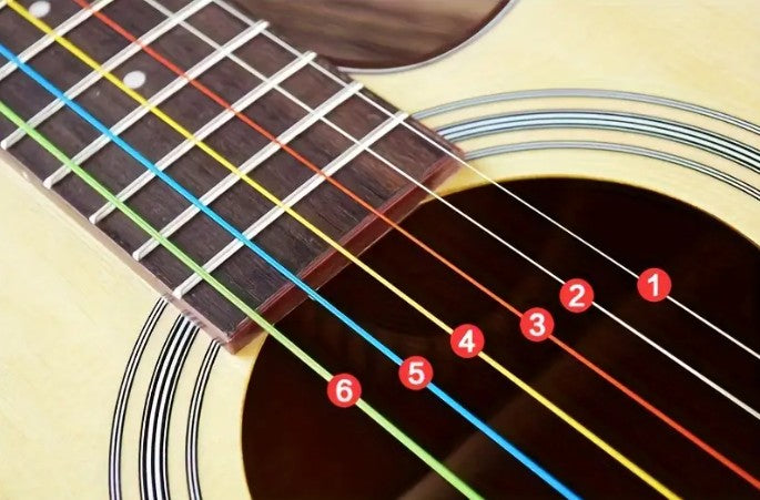 Steel Colourful Acoustic Guitar Strings 6String Anti-Rust Coating Guitar accessories