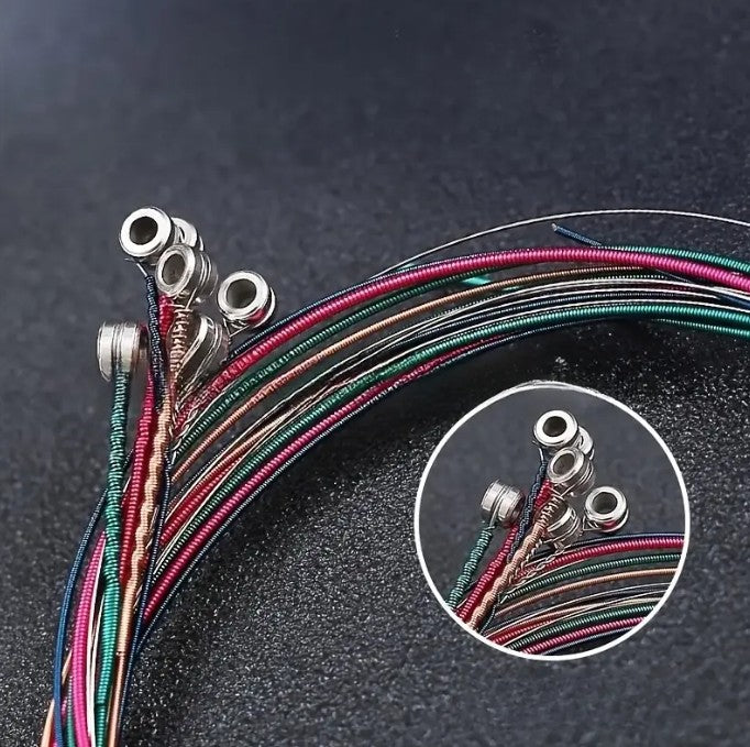 Steel Colourful Acoustic Guitar Strings 6String Anti-Rust Coating Guitar accessories