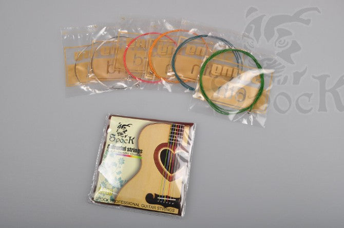 Steel Colourful Acoustic Guitar Strings 6String Anti-Rust Coating Guitar accessories