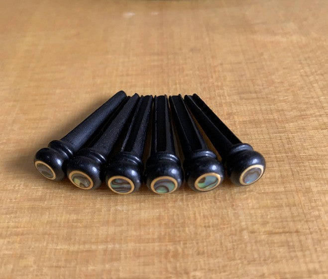 Ebony wood Guitar String Nails Pins 3.0mm abalone shell Guitar Accessories AU