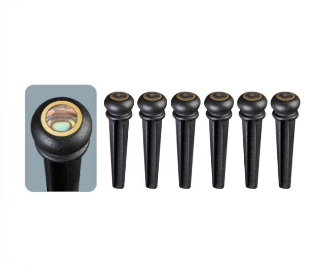 Ebony wood Guitar String Nails Pins 3.0mm abalone shell Guitar Accessories AU