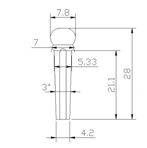 Ebony wood Guitar String Nails Pins 3.0mm abalone shell Guitar Accessories AU