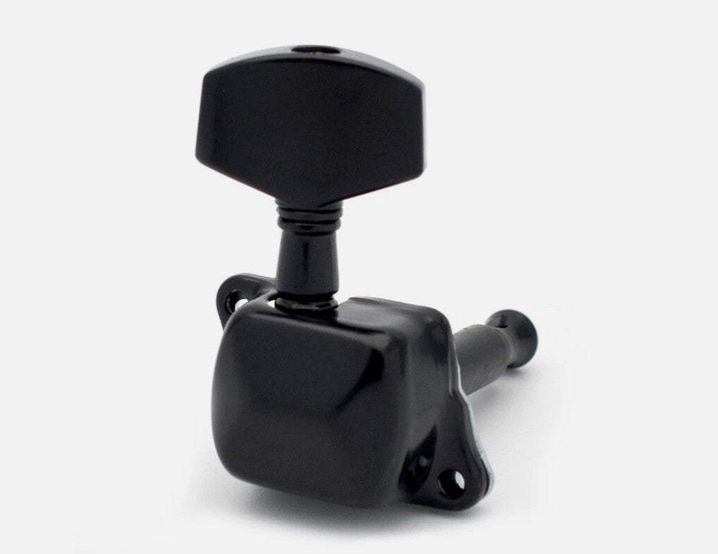 Acoustic Guitar String Peg Tuner Key Machine Semi-Closed Head Button BLACK