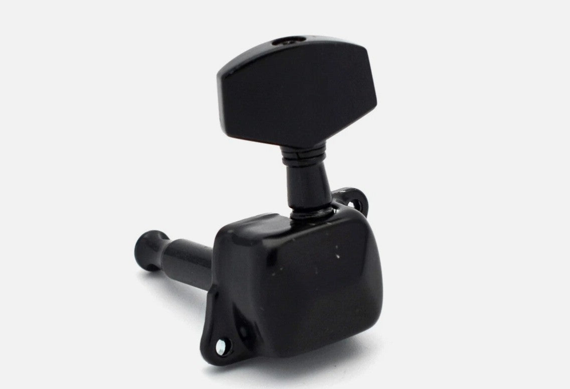Acoustic Guitar String Peg Tuner Key Machine Semi-Closed Head Button BLACK