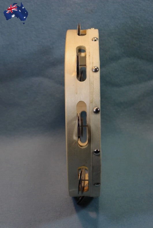 Tambourine 10Inch Wood Natural Skin Head Kids Education Percussion Toy Tool