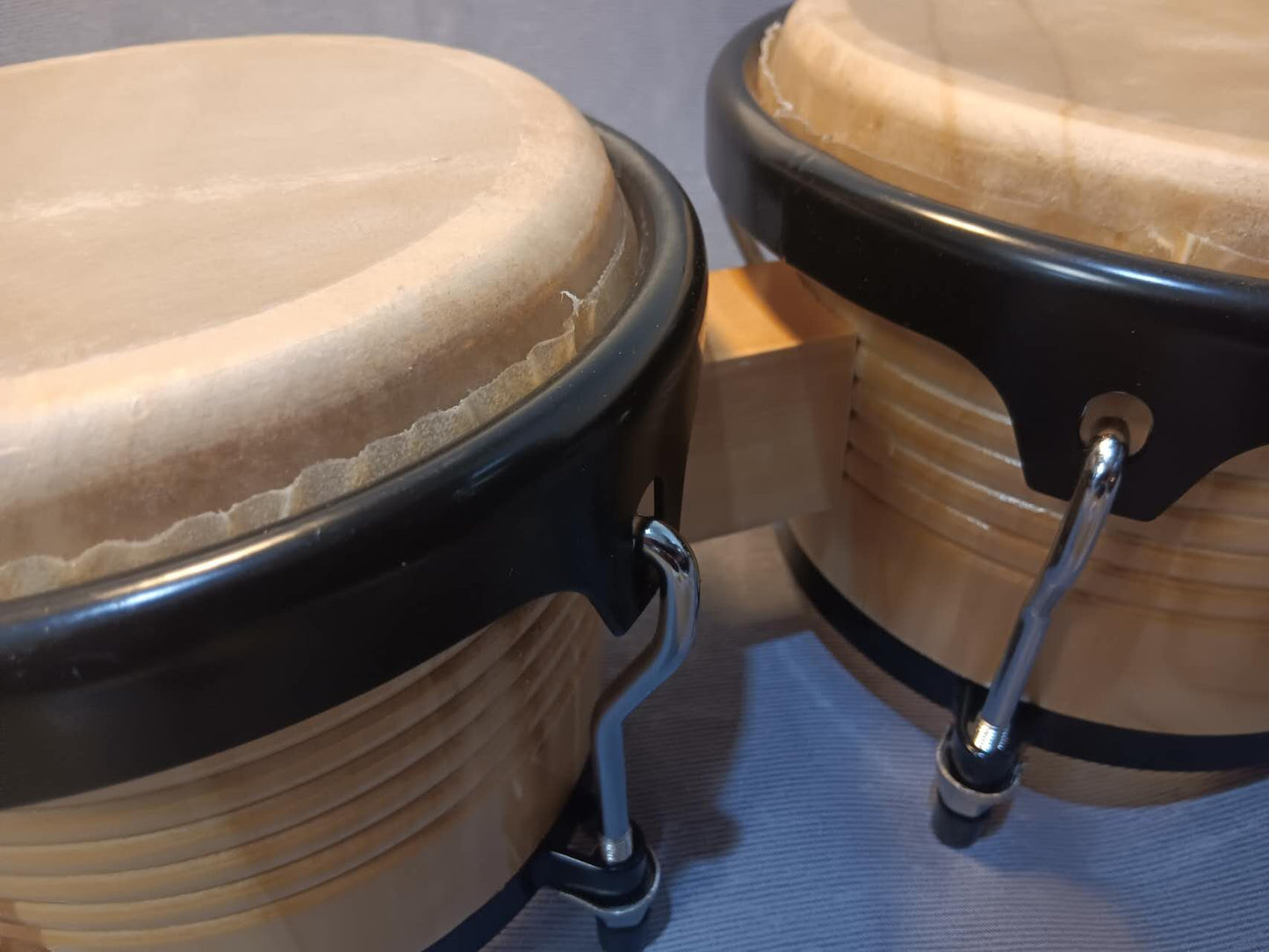 Bongos 7"+9" African Latin Percussion Hand Drums with tuning wrench