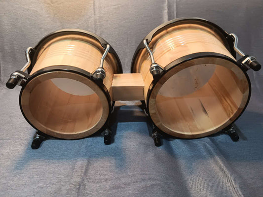 Bongos 7"+9" African Latin Percussion Hand Drums with tuning wrench