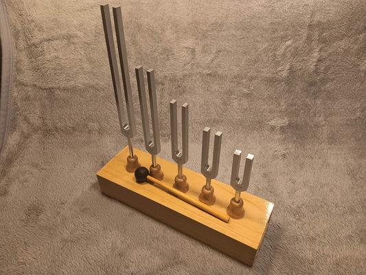 Tuning Fork 128hz/256hz/512hz/1024hz/2048hz Resonator box Sound Healing Musical