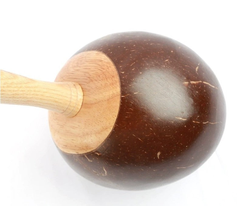 2pcs natural coconut shell maracas Clear Professional Sound Party Percussion