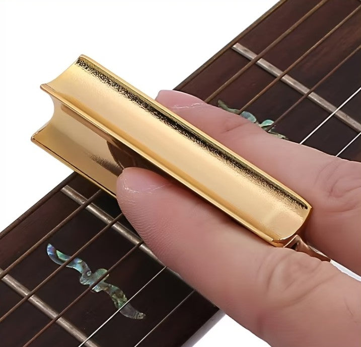 Solid Hawaiian Guitar Slide Tonebar Steel Metal Electric Guitar Accessory Golden