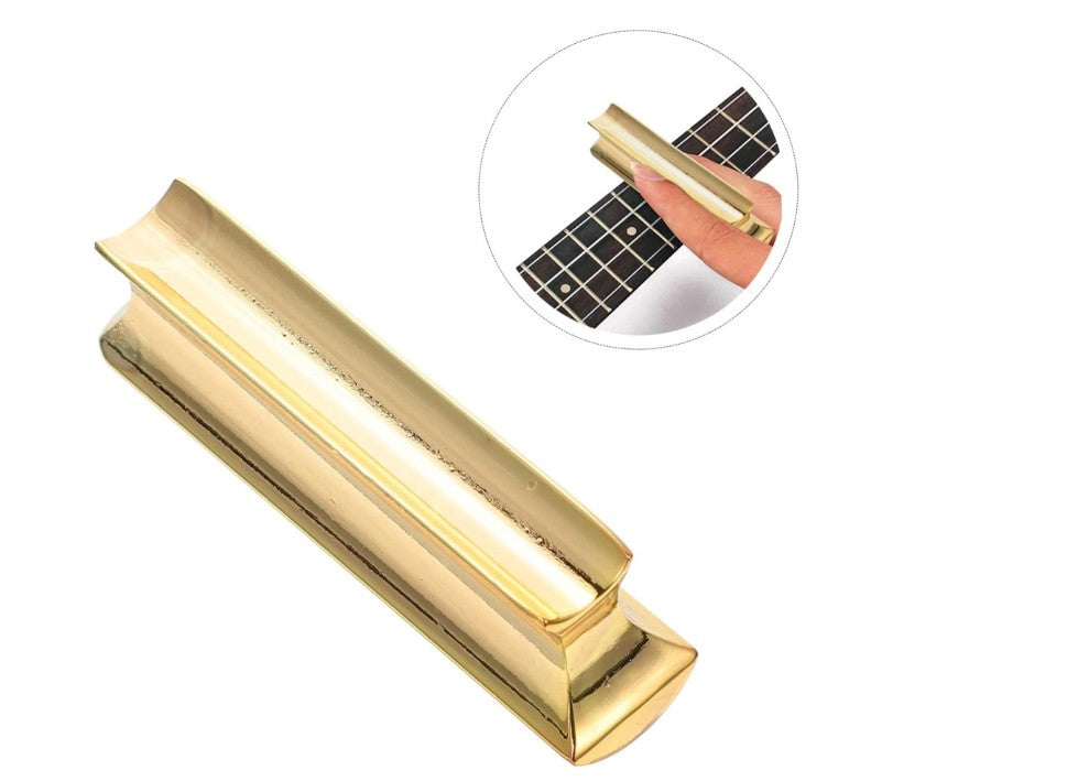Solid Hawaiian Guitar Slide Tonebar Steel Metal Electric Guitar Accessory Golden