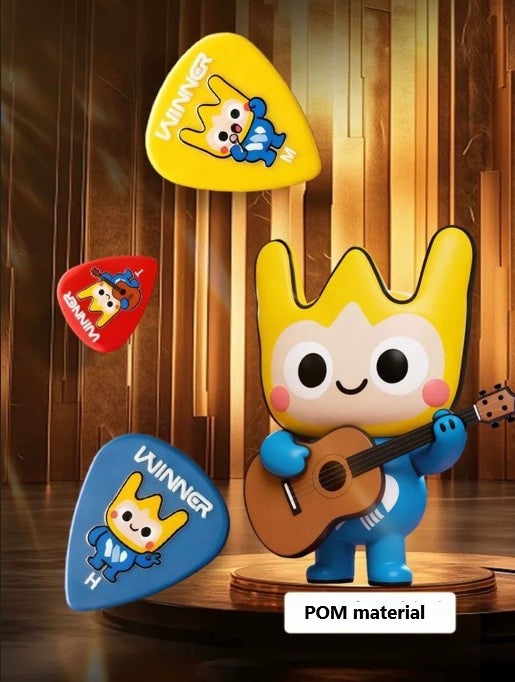 Winner Cartoon POM Guitar Pick Anti Slip Plectrum Acoustic Electric Guitar Ukulele