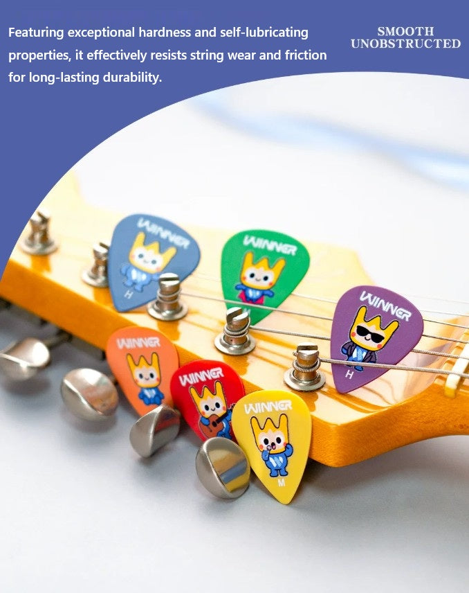 Winner Cartoon POM Guitar Pick Anti Slip Plectrum Acoustic Electric Guitar Ukulele