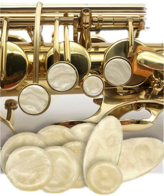 9pcs Saxophone Pearl Key Buttons Replacement Repair Parts Set Smooth The Touch