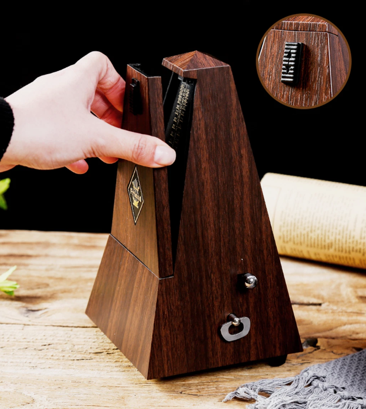 Vintage style Mechanical Metronome Musical Tempo Timer for Piano Guitar Bass