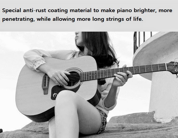 2 SET CAYE AW635 Phosphor Bronze Custom Light Acoustic Guitar Strings 12/54