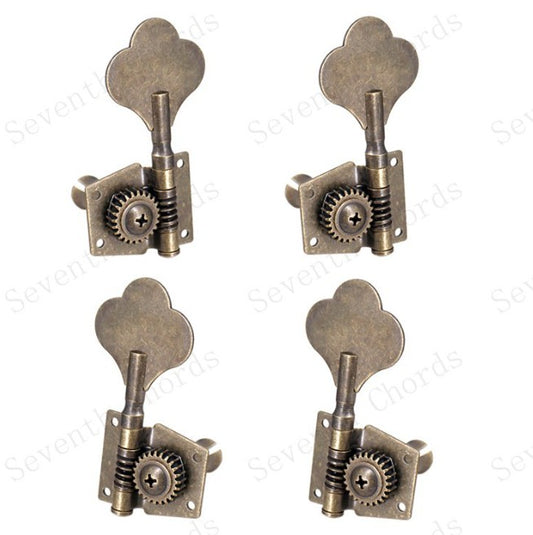 4pcs Electric Bass Guitar Tuners Tuning Pegs Keys Machine Heads Vintage copperAU