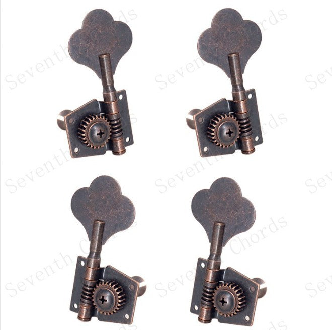 4pcs Electric Bass Guitar Tuners Tuning Pegs Keys Machine Heads Vintage copperAU