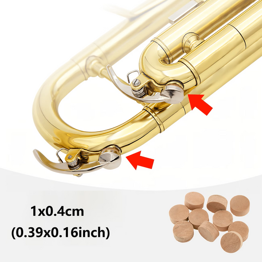 10pcs 1*0.4 cm Trombone Trumpet Spit Valve Cork Pads Brass Instrument Repair Water Key Replacement