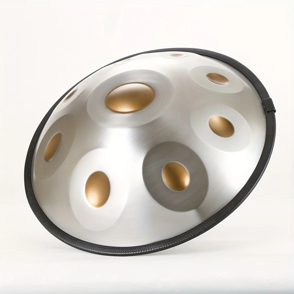 Travel version Classic golden eyes 18" 9 Note Handpan 440Hz in G Yoga Meditation