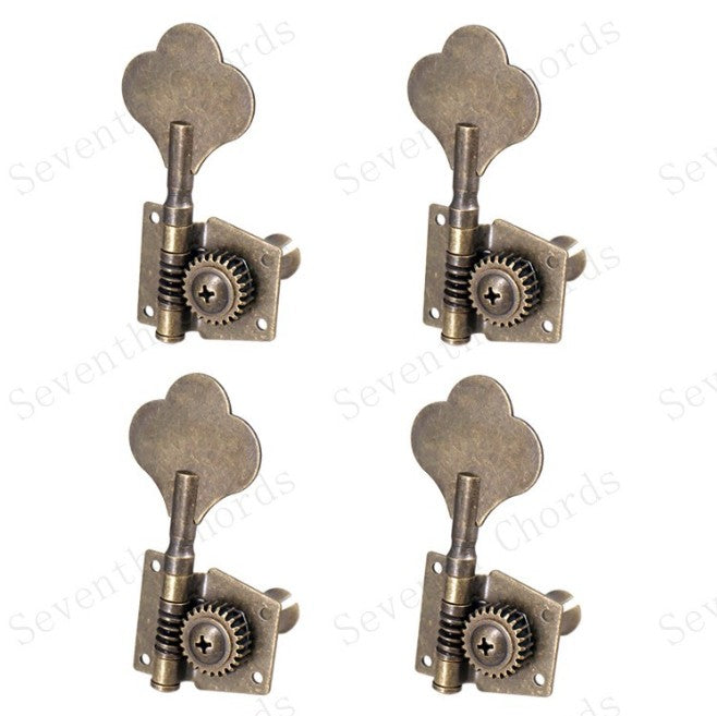 4pcs Electric Bass Guitar Tuners Tuning Pegs Keys Machine Heads Vintage copperAU