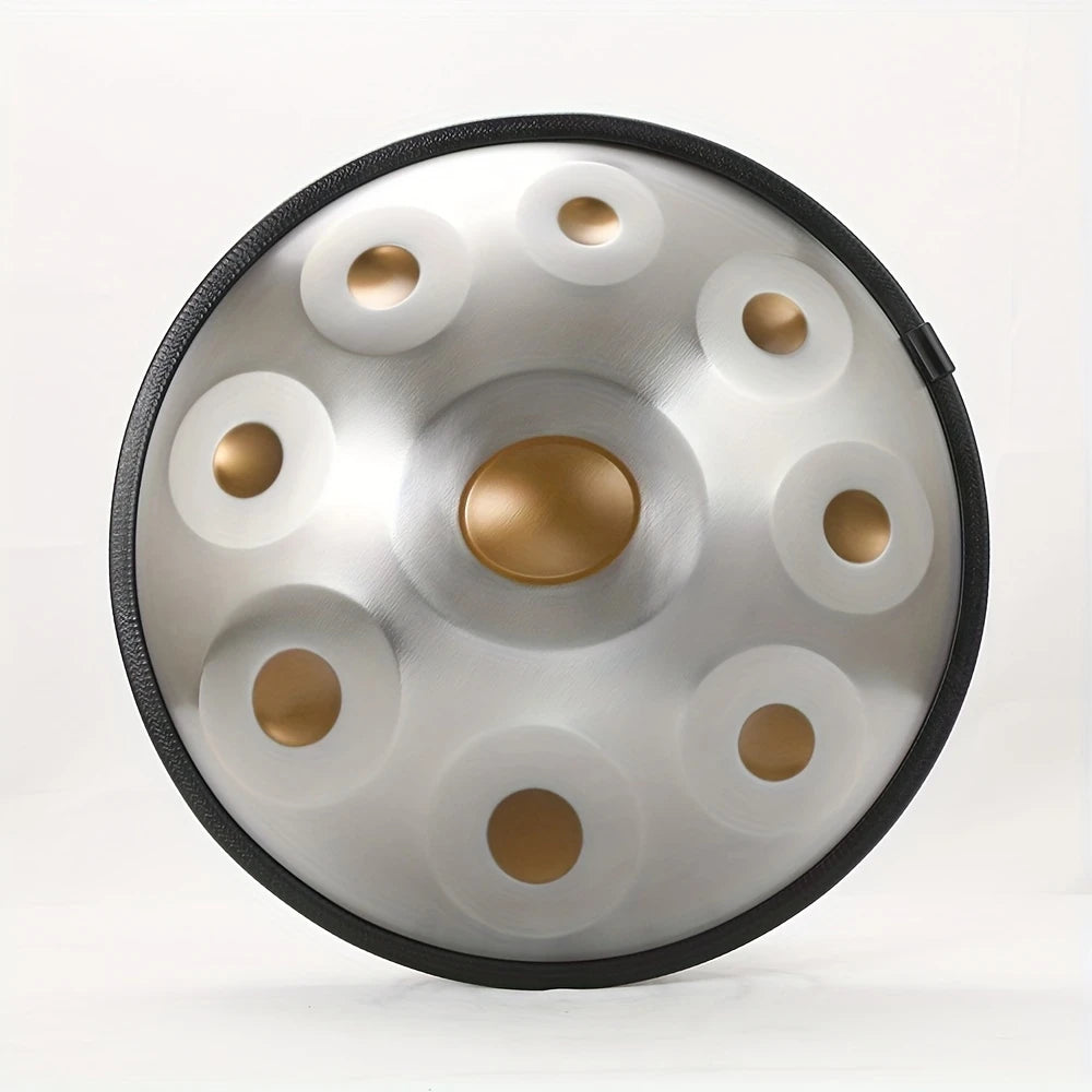 Travel version Classic golden eyes 18" 9 Note Handpan 440Hz in G Yoga Meditation