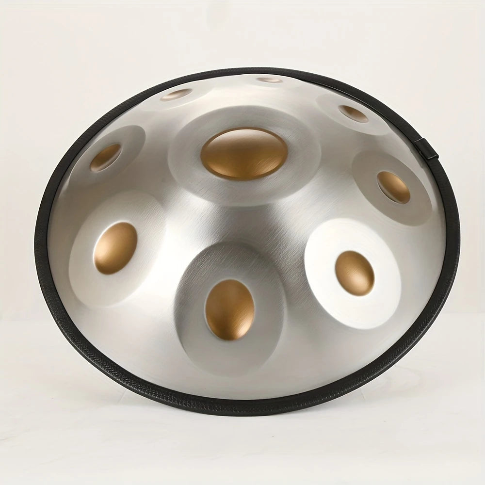 Travel version Classic golden eyes 18" 9 Note Handpan 440Hz in G Yoga Meditation
