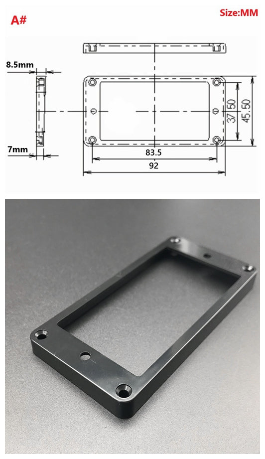 2pcs Humbucker Pickup Ring Curved/Flat Base Pickup Frame Epiphone LP Guitar AU