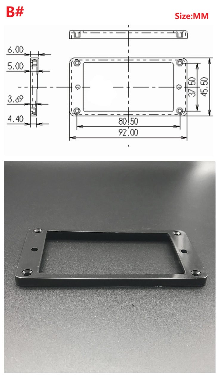 2pcs Humbucker Pickup Ring Curved/Flat Base Pickup Frame Epiphone LP Guitar AU