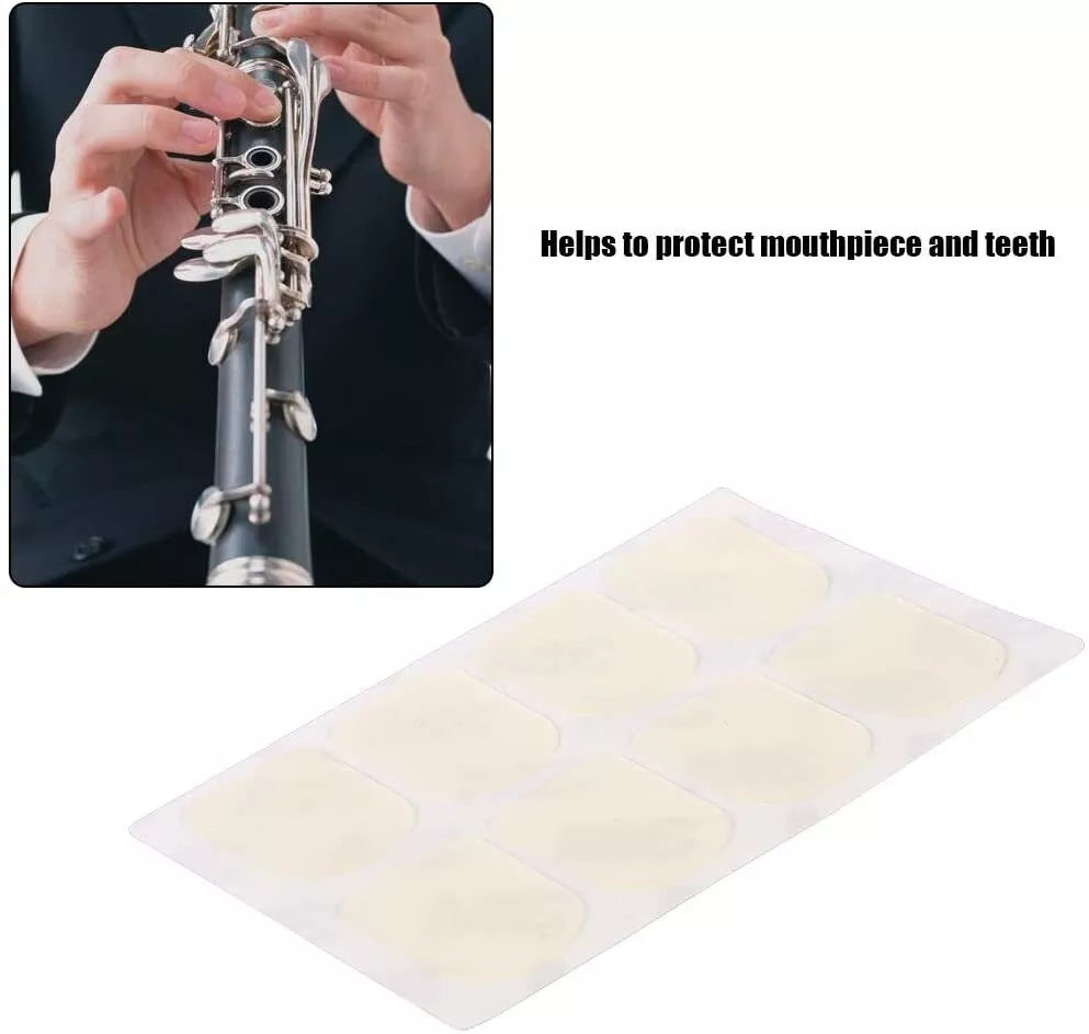 8pcs Silicone Soprano Saxophone Clarinet Mouthpiece Pads Vibration transparent AU