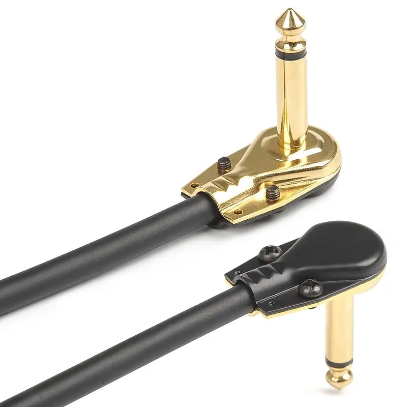 6.35mm Guitar Effects Pedal Patch Jumper Cables Pancake Audio Cables15/30cm AU