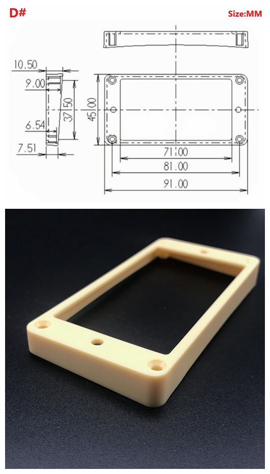 2pcs Humbucker Pickup Ring Curved/Flat Base Pickup Frame Epiphone LP Guitar AU