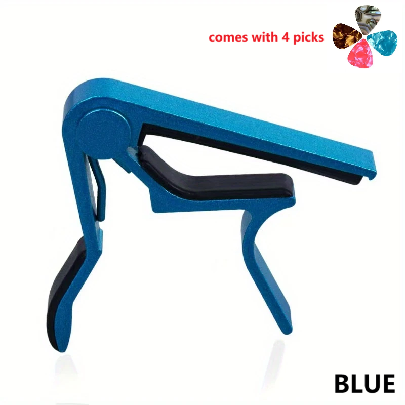 Guitar Capo Folk Electric Wood Guitar Ukulele Bass Banjo Accessories with 4picks