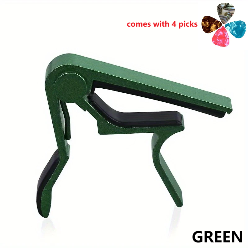 Guitar Capo Folk Electric Wood Guitar Ukulele Bass Banjo Accessories with 4picks