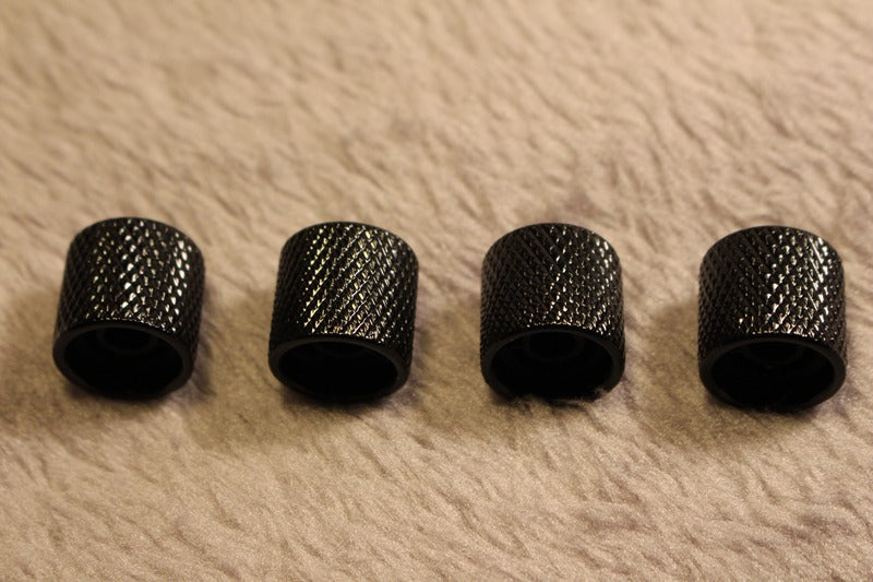 Metal Flat Guitar Knobs Volume Tone Control Tele Bass Metric Split Shaft Pot AU