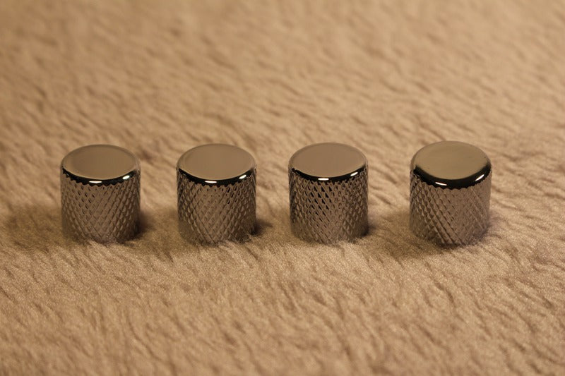 Metal Flat Guitar Knobs Volume Tone Control Tele Bass Metric Split Shaft Pot AU