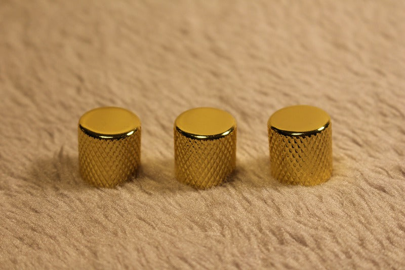 Metal Flat Guitar Knobs Volume Tone Control Tele Bass Metric Split Shaft Pot AU