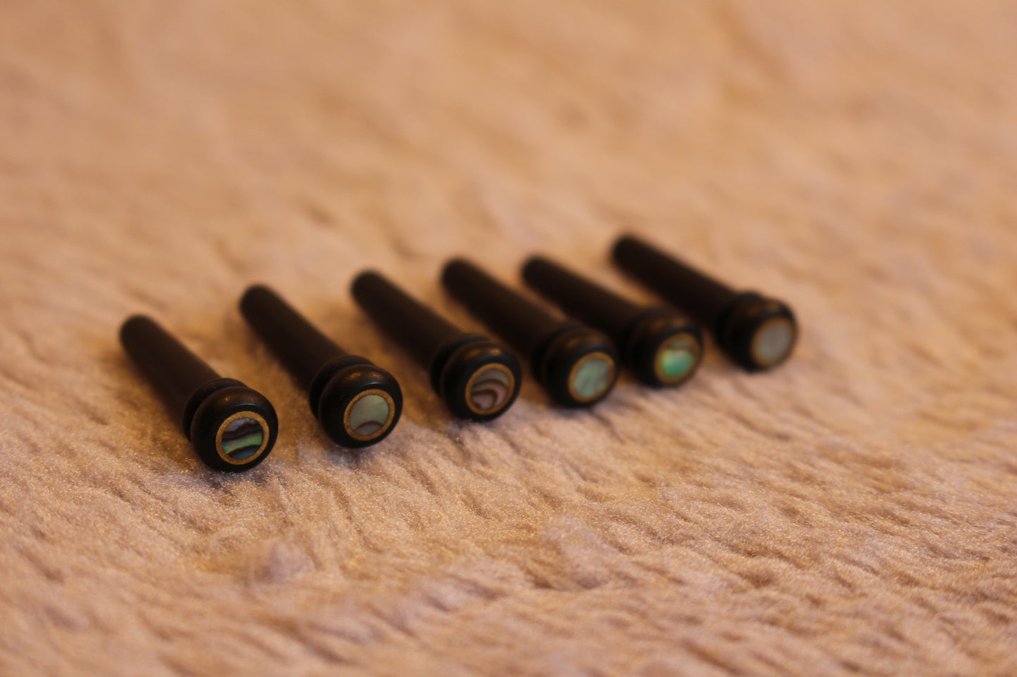 Ebony wood Guitar String Nails Pins 3.0mm abalone shell Guitar Accessories AU