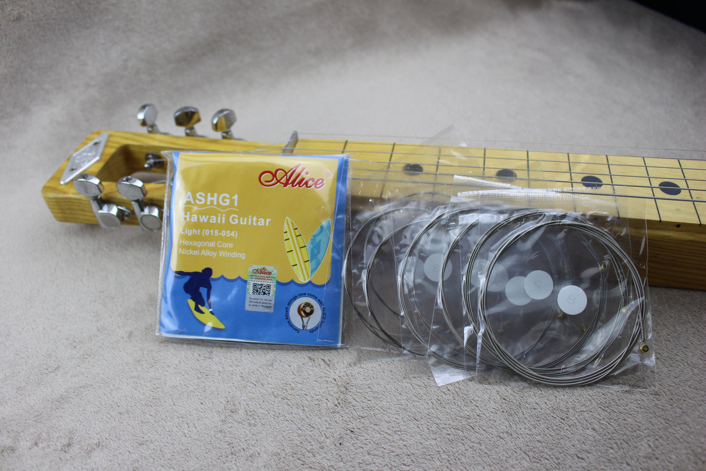 8 String Hawaiian Lap Steel Guitar Strings Nickel Wound Anti Rust Strings Set