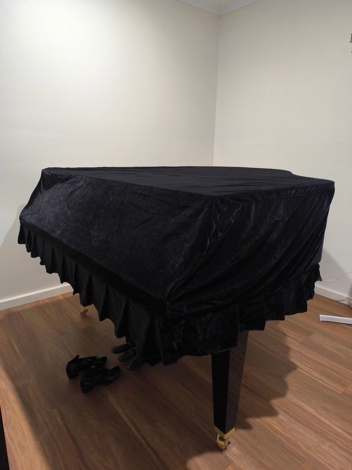 Thicken Velvet Grand Piano Cover Pleuche Bordered Dust Full Protective Cover AU
