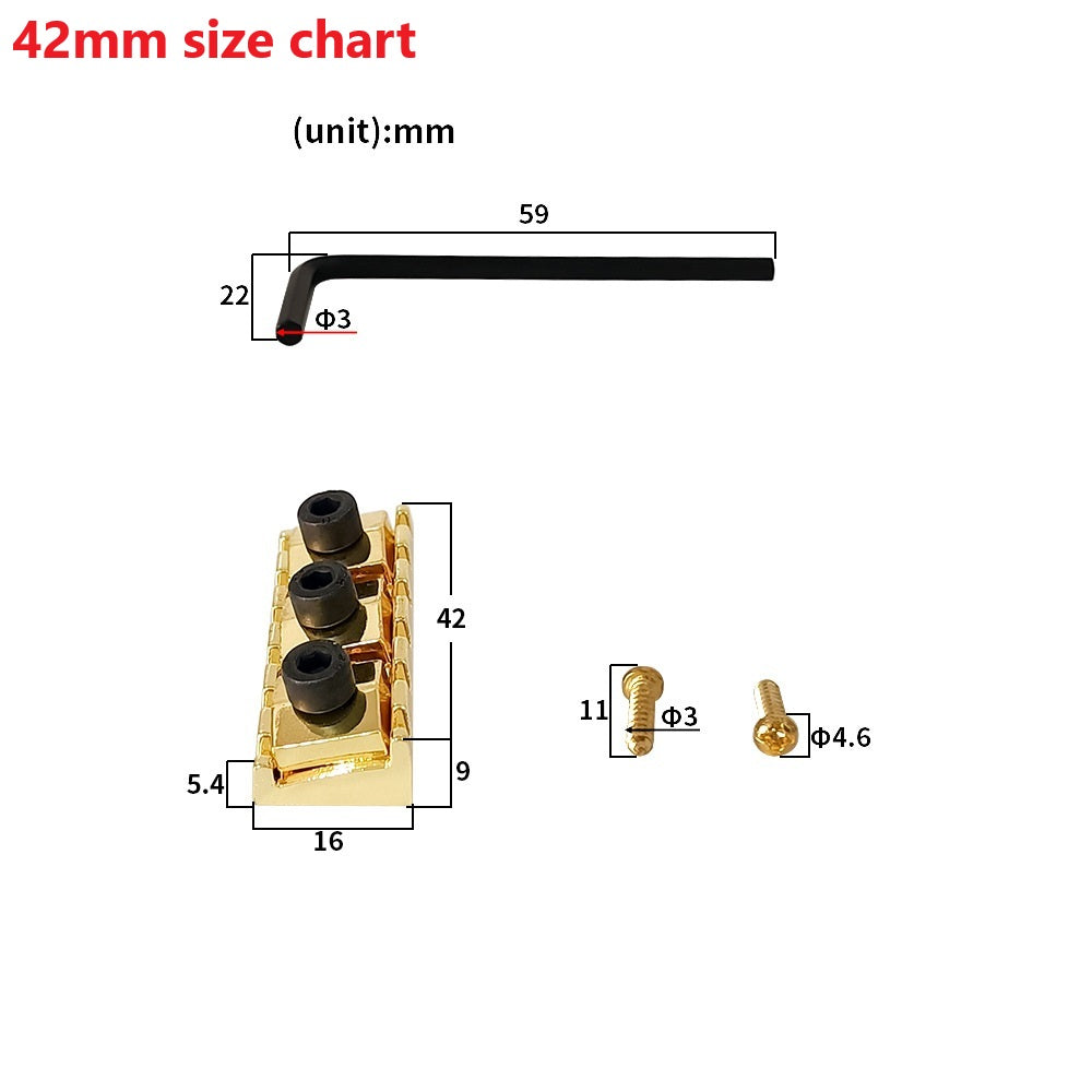 Electric Guitar String Locking Pillar Nut 42mm/43mm Replacement Parts Guitar AU