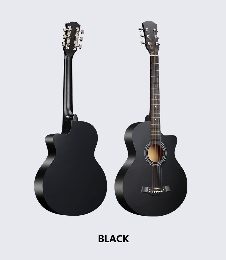 38” Inch D-Style Entry-Level Full-Size Wooden Folk Acoustic Guitar Cutaway AU