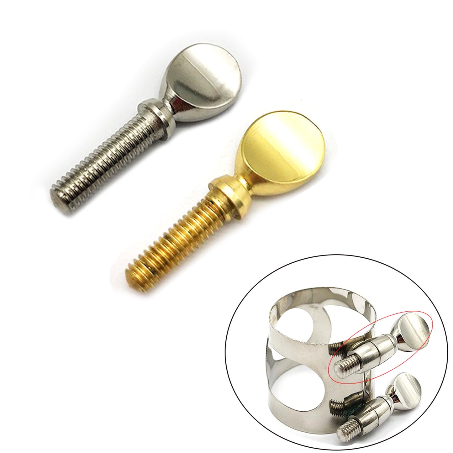 Universal Saxophone Clarinet Mouthpiece Ligature Thumb Screw Replacement Brass Screw