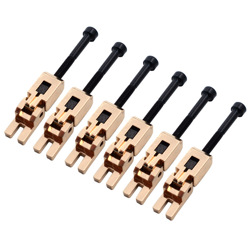 6pcs Electric Guitar Bridge Saddles Double Locking Tremolo Bridge Systyem Saddle