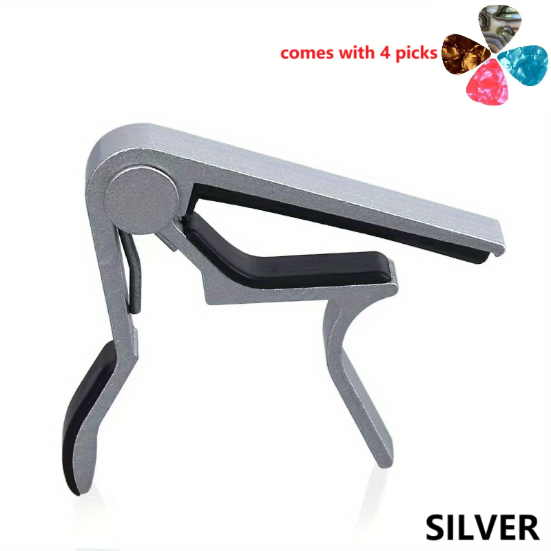 Guitar Capo Folk Electric Wood Guitar Ukulele Bass Banjo Accessories with 4picks