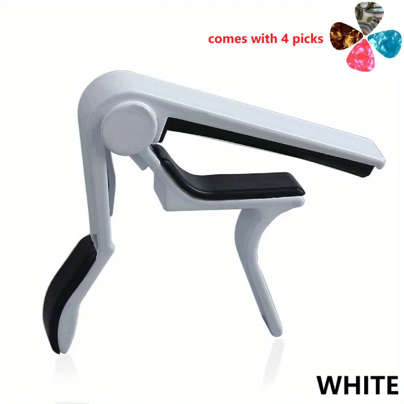 Guitar Capo Folk Electric Wood Guitar Ukulele Bass Banjo Accessories with 4picks