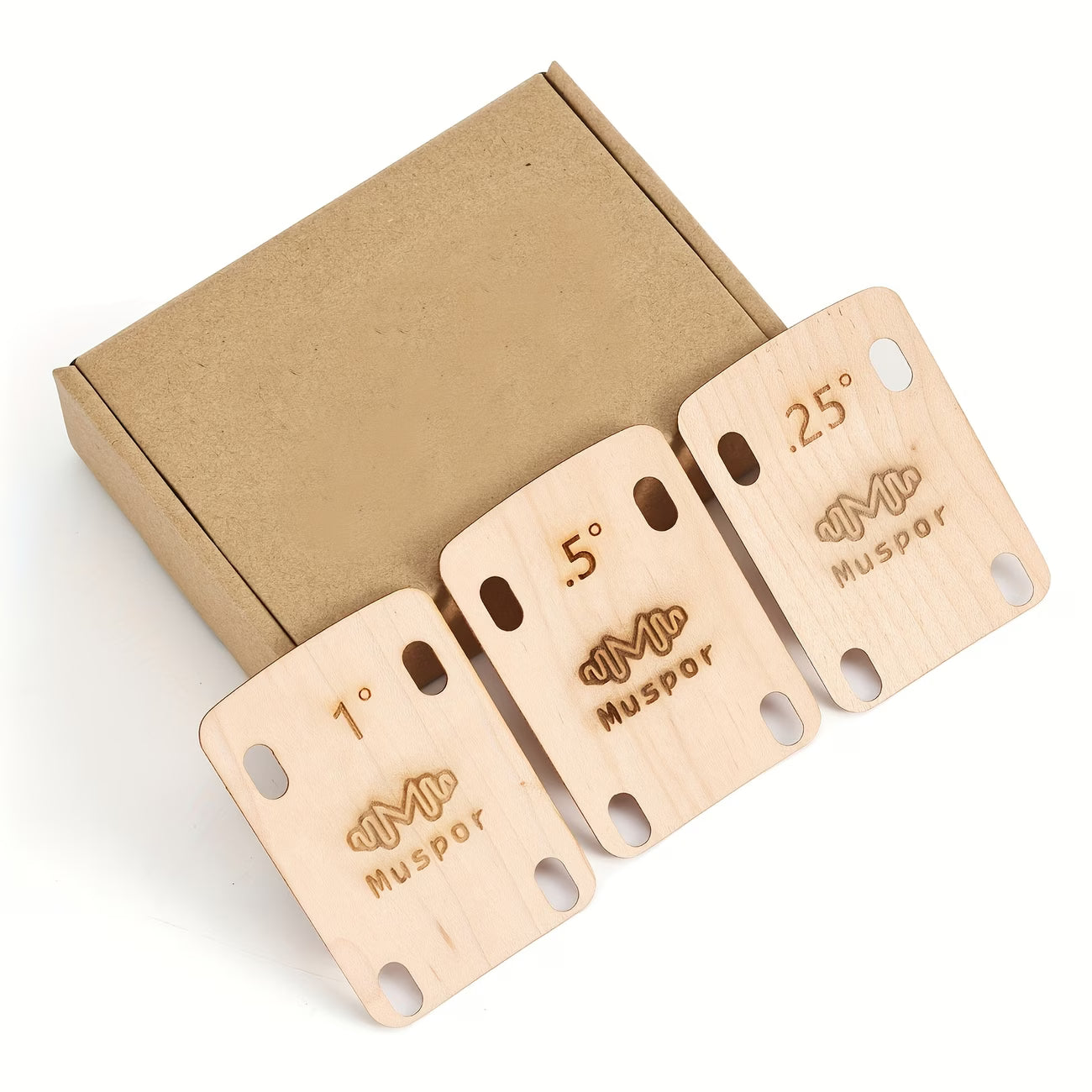 Guitar Neck Wood Shims Set0.25° 0.5° 1° Guitar Bass Neck Angle Adjustment Repair